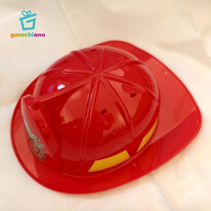 Gamchiano Dr Up Đồ Chơi Lính Cứu Hỏa Nhập Vai Dụng Cụ Chơi Mũ An Toàn Nhựa Mũ Bảo Hiểm Cho Trẻ Em Đỏ