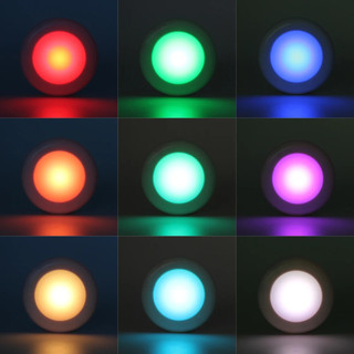 Đèn LED không dây Đèn RGBW Pin 13 màu Điều khiển từ xa Đèn tủ có thể điều chỉnh độ sáng để đóng tủ quần áo Cầu thang Hành lang Đèn ngủ