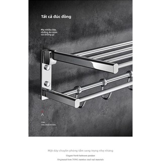 【 KOHLER 】Giá treo khăn tắm bằng đồng không cần khoan, giá treo khăn tắm bằng đồng, giá đỡ trưng bày, giá lưu trữ phòng