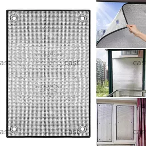 Phim cách nhiệt cửa sổ CAST, Phim che nắng cửa sổ chống tia cực tím bằng lá nhôm, có cốc hút Tấm bảo vệ tấm che nắng hai mặt có thể tháo rời cho gia đình