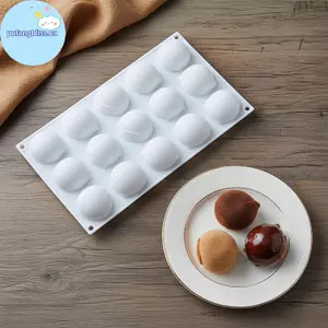 Pufangbliss 15 Khoang Khuôn Silicon Hạt phỉ 3D Hạt dẻ Hình Khuôn Socola Linh Hoạt Cho Mousse DIY Món Tráng Miệng Nướng Bánh Trang Trí Tiệc Sử Dụng VN