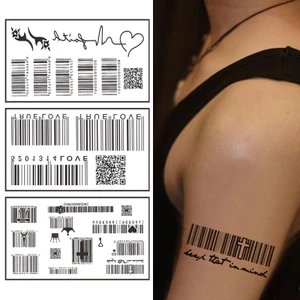 Mã vạch Tình Yêu Tạm Thời Hình Xăm Dán Nước Truyền Mini Body Art Chống Thấm Nước Lâu Dài