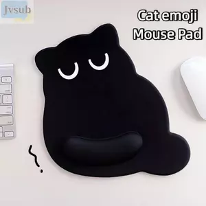 Miếng đệm gõ cổ tay JVSUB, Miếng lót chuột mềm cho mèo mắt to, Miếng lót chuột tiện dụng chống trượt dễ thương chống bụi bẩn thoải mái cho văn phòng máy tính