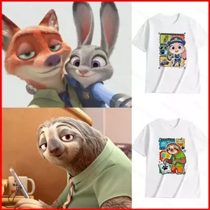 Zootopia 2 JUDY NICK Nibbles Áo thun mùa hè Anime tay ngắn