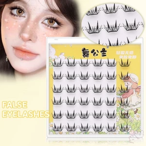6 Hàng Lông Mi Giả Siêu Mỏng - Không Keo Đen C Curl 9-13mm Chiều Dài Hỗn Hợp Nhẹ