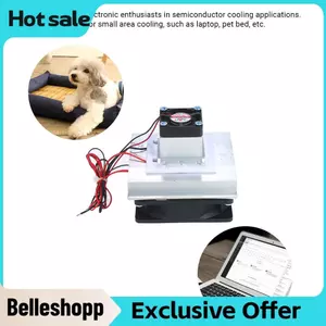 Belleshopp Dioche TEC Điện Tử Bán Dẫn Làm Lạnh Làm Lạnh Hiệu Quả Cao Tấm Làm Mát Tự Làm Cho Không Gian Nhỏ Laptop Giường Thú Cưng ABS 12V 5A