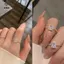 Nhẫn đính đá cổ điển sang trọng dành cho nữ Nhẫn vuông Luy Nhẫn hợp kim cá tính Trang sức quyến rũ [Mina]