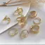 8 Cái / bộ Cánh Hoa Kim Loại Vintage Hoa Giọt Nước Mở Nhẫn Dành Cho Nữ Đại Dương Kỳ Nghỉ Hình Học Nhẫn Món Quà Trang Sức Hàng Ngày [Mina]