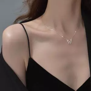 Bigapple Rỗng Bướm Zircon Ren Sáng Bóng Động Vật Choker Trang Sức Thời Trang Quà Tặng Cho Nữ RDG