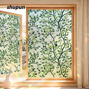 Phim Cửa Sổ Trang Trí SHUPUN, Phim Riêng Tư Cửa Sổ Hoa 45x200cm, Trang Trí Có Thể Tháo Rời PVC Chống Nhìn Trộm Nhãn Dán Cửa Sổ Kính Màu Phòng Tắm