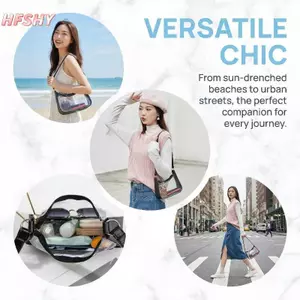 HFSHY Trong Suốt Chống Thấm Nước Dây Kéo Đeo Vai Trong Suốt Túi Nách Túi Xách Cho Doanh Nghiệp Văn Phòng Cuộc Họp Dailymute VN