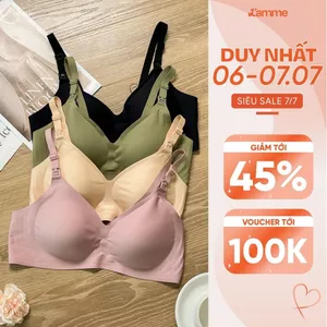 Áo ngực bầu và cho con bú chống chảy xệ không gọng, dây treo hỗ trợ nâng ngực, áo lót A25 L'amme