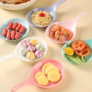 Đĩa kẹo mềm YOLOGO, Thìa súp nhà bếp chiên khoai tây chiên cầm tay, Dụng cụ nấu ăn bằng nhựa lớn Hàn Quốc Đĩa bánh tráng miệng Hàn Quốc