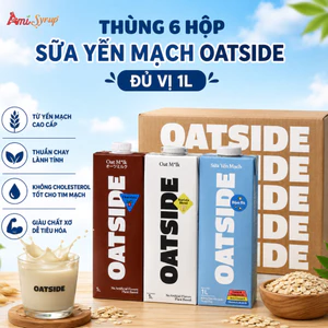 Thùng 6 Hộp Sữa Yến Mạch OATSIDE Đủ Vị 1L, Nguyên Liệu Pha Chế Cafe Thơm Ngon Tiện Lợi