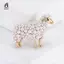 Thiết Kế Cừu Cổ Điển Thổ Cẩm Tinh Tế Unisex Động Vật Ve Áo Pin Huy Hiệu Cho Tiệc Cưới Công Sở Mặc Phụ Kiện 1 Cái Mới