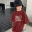Mùa Hè Phiên Bản Hàn Quốc Trẻ Em Thời Trang In Chữ Ngắn Tay Cotton Nguyên Chất Áo Thun Bé Trai Trung Lớn Trẻ Em Thời Trang Đáy Áo Sơ Mi OUIY