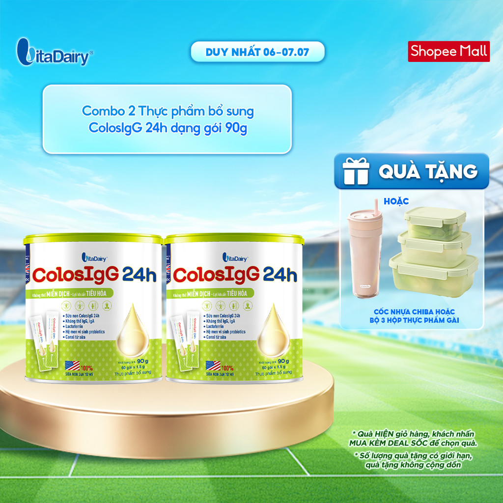 [COMBO 2 LON] Thực phẩm bổ sung ColosIgG 24h dạng gói 90g – Bổ sung dinh dưỡng, tiện lợi sử dụng