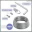 Bộ phụ kiện khung ảnh Dây bện 100 Feet, Móc treo vòng 20x D và tay áo vòng uốn 20x
