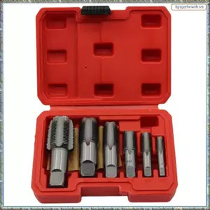 Bộ vòi ống NPT ren 6 miếng có hộp đựng Bộ dụng cụ khai thác ren cho các dự án hệ thống nước