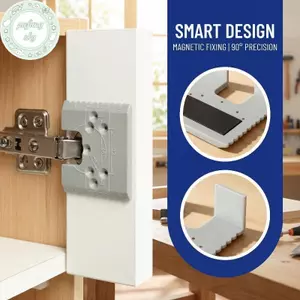 PUSKY Tủ Cửa Bản Lề Công Cụ Lắp Đặt Vị Trí Có Thể Điều Chỉnh Định Vị Nhanh Gắn DIY Cải Thiện Nhà Cửa Cho Nhà Bếp Tủ Quần Áo VN
