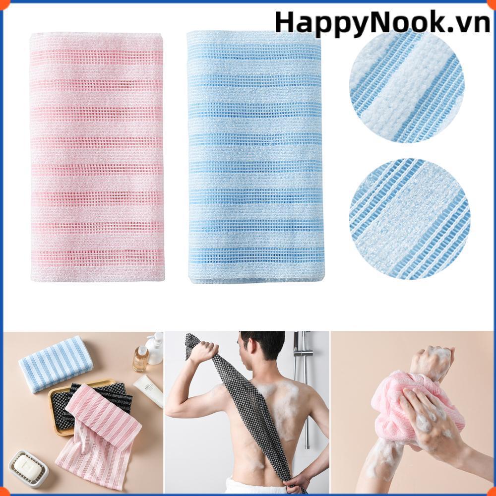 HAPPYNOOK Khăn tắm tẩy tế bào chết Da mịn màng Chà xát toàn thân Khăn lau Massage