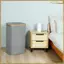 1 Giỏ đựng đồ giặt 110L có tay cầm và nắp có túi bên trong có thể tháo rời cho đồ chơi quần áo màu xám