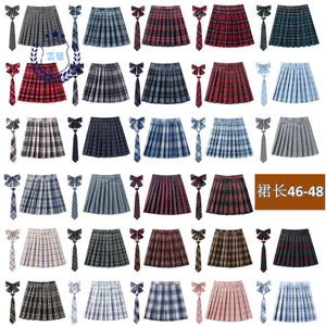 HD8Q 48CM Bán Hàng Trực Tiếp Hàng Sẵn Có Trường Cung Cấp Đồng Phục Váy Kẻ Sọc Phong Cách Preppy Phong Cách Nhật Bản Xếp Ly Lớp Đồng Phục Học Sinh Đồng Phục Học Sinh S