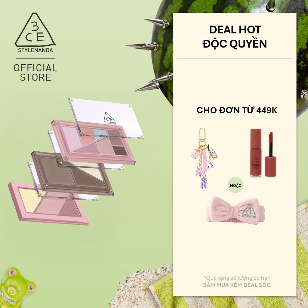 Bảng Phấn Trang Điểm 3CE Layer It All (Eye, Blush, Contour Palette)