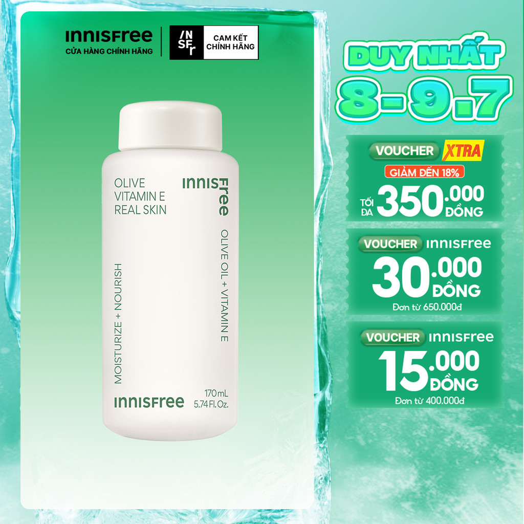 Nước cân bằng dưỡng ẩm innisfree Olive Real Skin 170ml