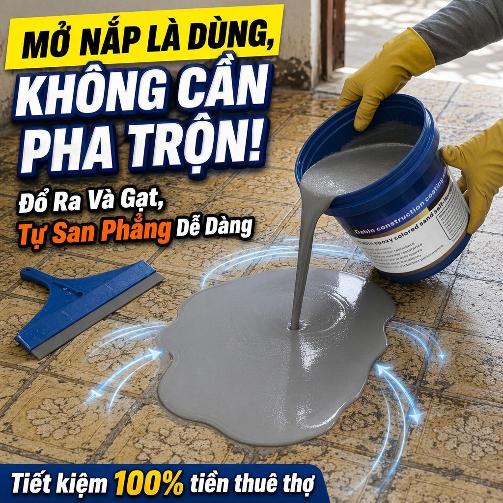 ⚡Ship Nhanh⚡Sơn sàn epoxy Sơn sàn xi măng Sơn sàn tự san phẳng cát màu epoxy/Sơn sàn epoxy màu cát cải tiến 500g