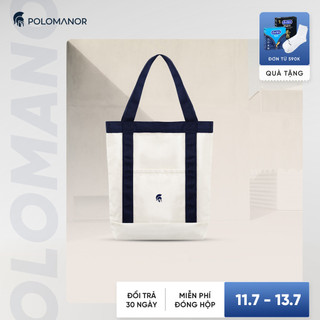 Túi tote V2 cao cấp POLOMANOR, đựng laptop, có khóa kéo nhiều ngăn tiện lợi, thanh lịch