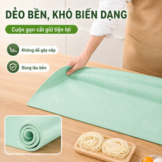 Tấm nhào bột silicone,Không Dính, không độc hại,Dễ Vệ Sinh Dùng Cho Gia Đình, Tiệm Bánh & Nhà Hàng