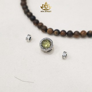 Vòng Tay Trầm Hương 216 Hạt 4mm Trầm Sánh Chìm Mix Charm Bạc S925 Đá Màu Theo Mệnh - Mộc Trầm Hương MTH