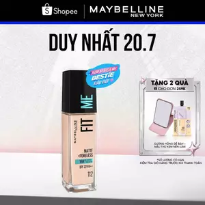 Kem Nền Mịn Nhẹ Kiềm Dầu 16H Fit Me Maybelline Matte + Poreless Liquid Foundation Dành Cho Da Dầu và Da Thường 30ml