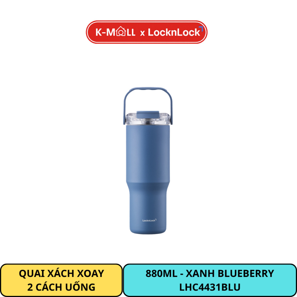 Bình giữ nhiệt LocknLock 880ml, Straw Sip Ceramic Tumbler LHC4431 - HAPOS LOF | BigBuy360 - bigbuy360.vn