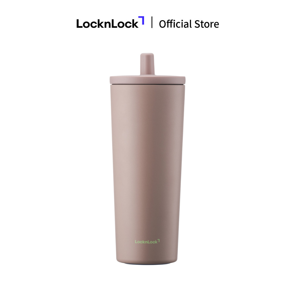Bình giữ nhiệt phủ sứ LocknLock 740ml LHC4156, ống hút bật tự động, kèm nắp che - HAPOS LOF | BigBuy360 - bigbuy360.vn