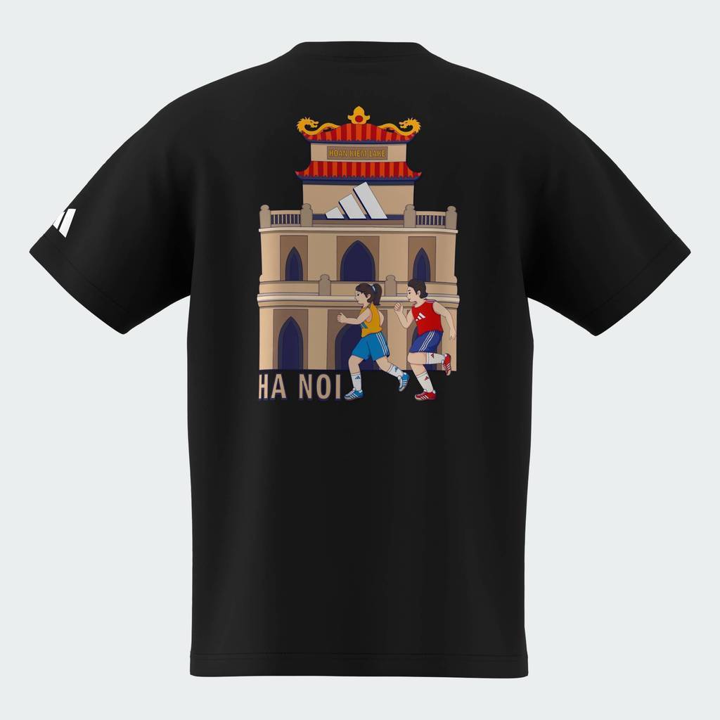 adidas Phong cách sống VNM RUN TEE Unisex Đen KH0745 | BigBuy360 - bigbuy360.vn