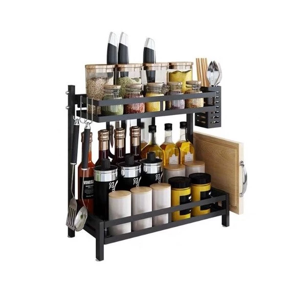 Kệ Đựng Gia Vị 2 Tầng Siêu Tiện Dụng, Phủ Sơn Tĩnh Điện, Kệ Gia Vị Nhà Bếp Inox Đa Năng, Cao Cấp Tiện Ích