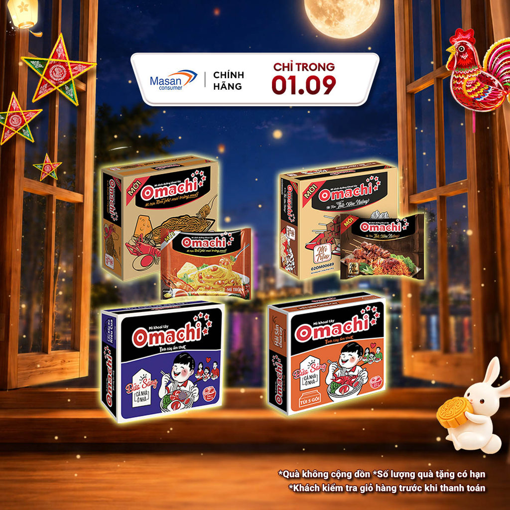 [LS] [Chọn vị] Thùng Mì Omachi - 30 gói x 80gr (Bao bì có thể thay đổi theo đợt nhập hàng)
