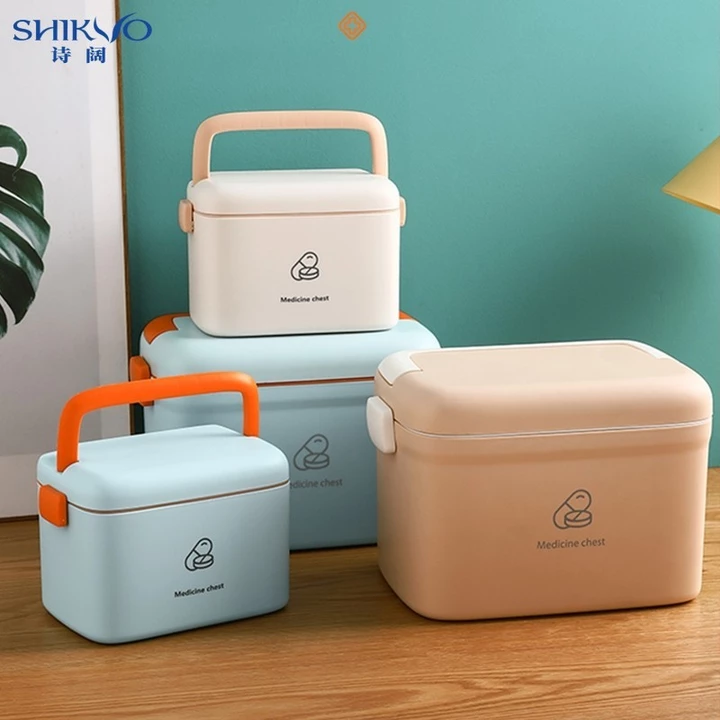 Hộp Thuốc Đóng Gói Gia Đình Hộ Gia Đình Hộp Thuốc Dung Tích Lớn Hộp Bảo Quản Di Động Sơ Cứu Ký Túc Xá Nhỏ Sinh Viên Đứng Hộp Thuốc Nhỏ