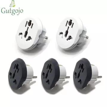 Bộ chuyển đổi phích cắm điện GUTGOJO Bộ chuyển đổi phích cắm EU Ổ cắm tường điện 16A 250V Châu Âu Cắm AU UK CN US sang EU Châu Âu Cắm chuyển đổi phích cắm EU Plug