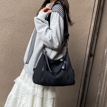 Women's Korean-Style Nylon Tote Bag – Large, Mini, for Work