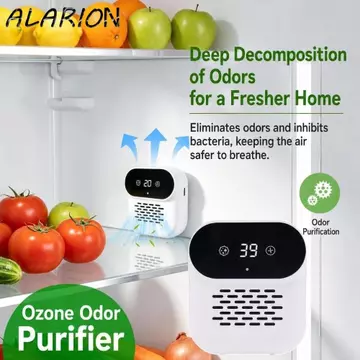 Máy lọc tủ lạnh ALARION, Máy khử mùi tủ lạnh 3 chế độ lâu trôi, Màn hình LED làm mát không khí di động Máy khử trùng gắn trên ô tô có thể tái sử dụng Phòng tắm