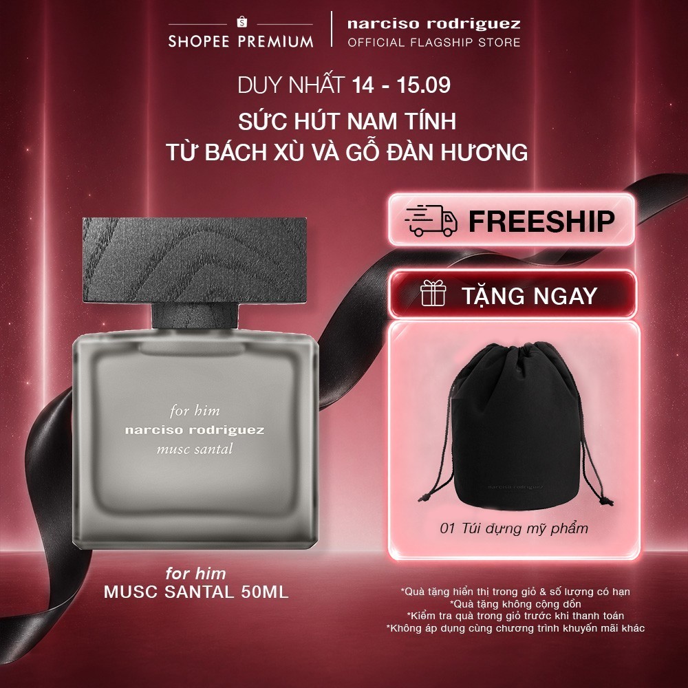 Nước Hoa nam Narciso Rodriguez For Him Musc Santal Eau de parfum Intense 50ml