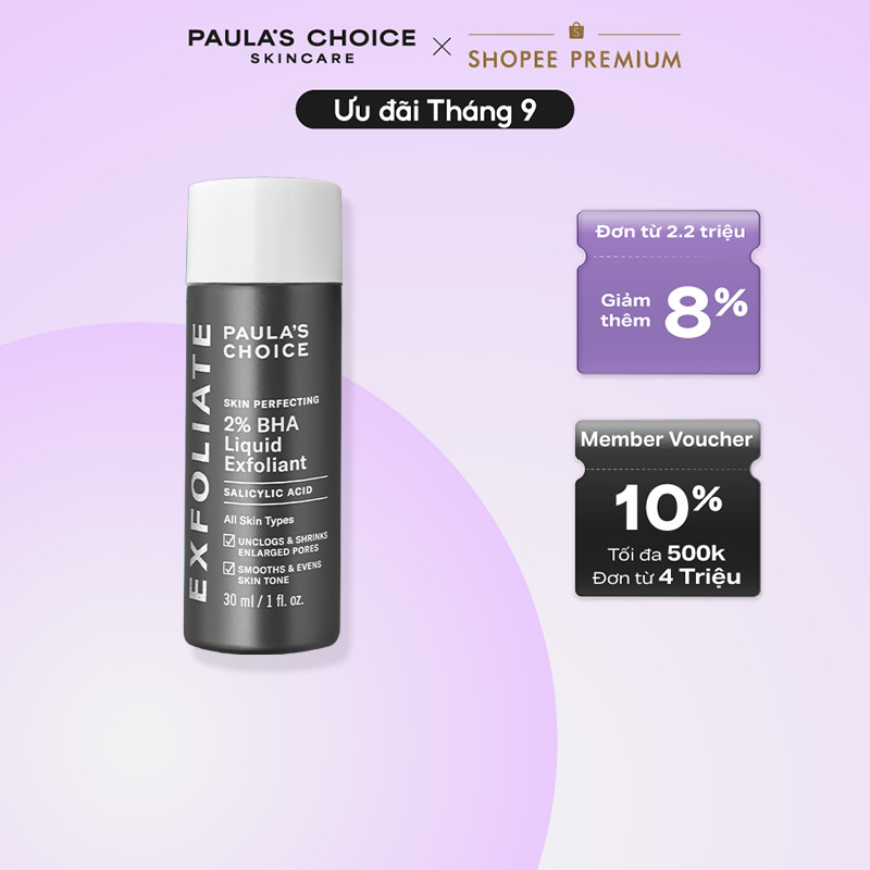 Dung dịch loại bỏ tế bào chết giảm mụn Paula's Choice Skin Perfecting 2% BHA Liquid Exfoliant 30ml 2016