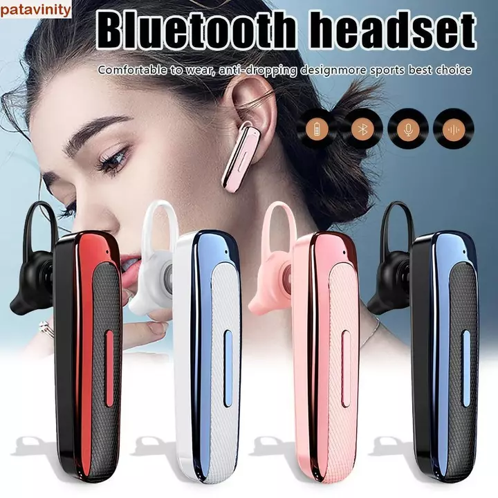 Tai nghe doanh nghiệp PATAVINITY, Mic trong tai Tai nghe không dây E1, Tai nghe thể thao Móc tai chờ lâu Tai nghe Bluetooth Hi-Fi Stereo E1 Tai nghe thể thao