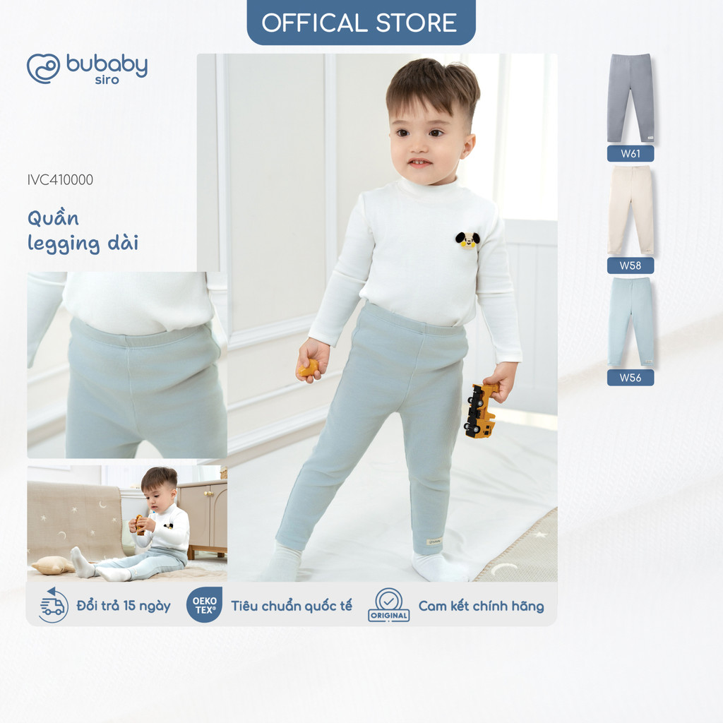 Quần legging dài cho bé trai bé gái BU Baby, quần giữ nhiệt trẻ em quần mặc trong giữ ấm | IVC410000