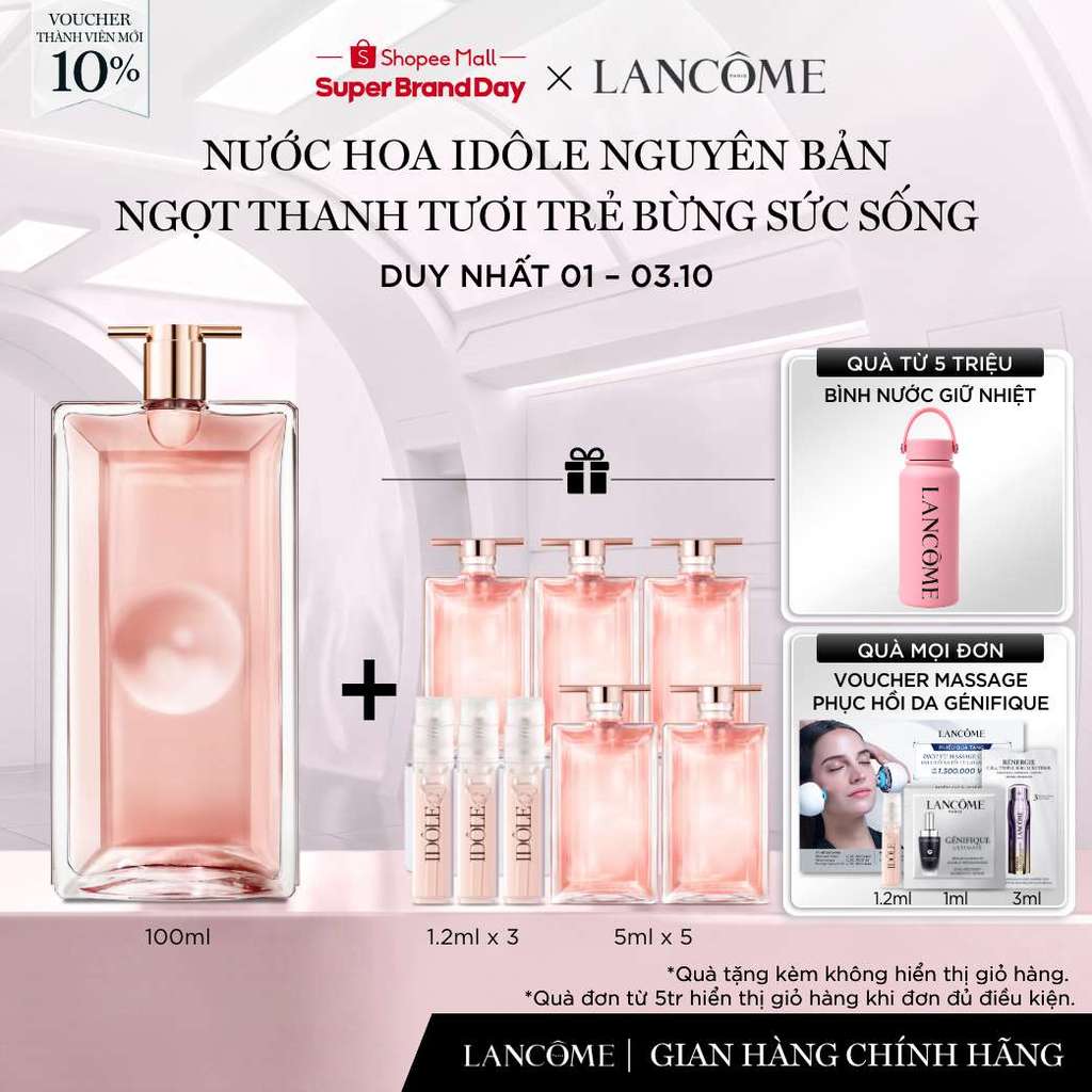 Nước Hoa Lancome Idôle Nguyên Bản 100ml Ngọt Thanh Tươi Trẻ, Bừng Sức Sống