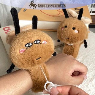 Onetimingfine Hoạt Hình Co Giãn Cánh Gián Clap Vòng Tròn Đồ Chơi Slap Snap Quấn Dây Đeo Tay Vòng Tay Lông Tơ Nhồi Bông Sang Trọng Búp Bê Vòng Tay Quà Tặng VN