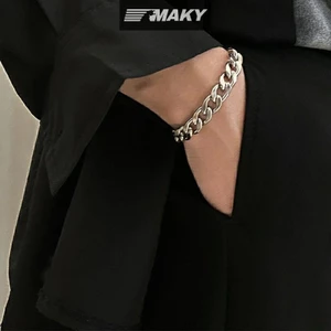 Newwellknownepic Mới Hợp Thời Trang Dây Xích Cuba Nam Vòng Tay Thép Không Gỉ Cổ Điển 3 / 5 / 7 / 9 Mm Chiều Rộng Dây Chuyền Vòng Tay Dành Cho Nam Nữ Quà Tặng Trang Sức VN